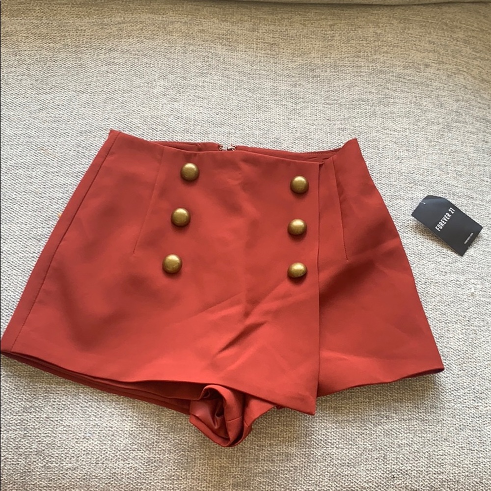 Zip Up Skirt with Buttons